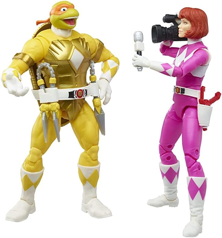 Pack Figuras Morphed Michelangelo & Morphed April Power Rangers TMNT Hasbro