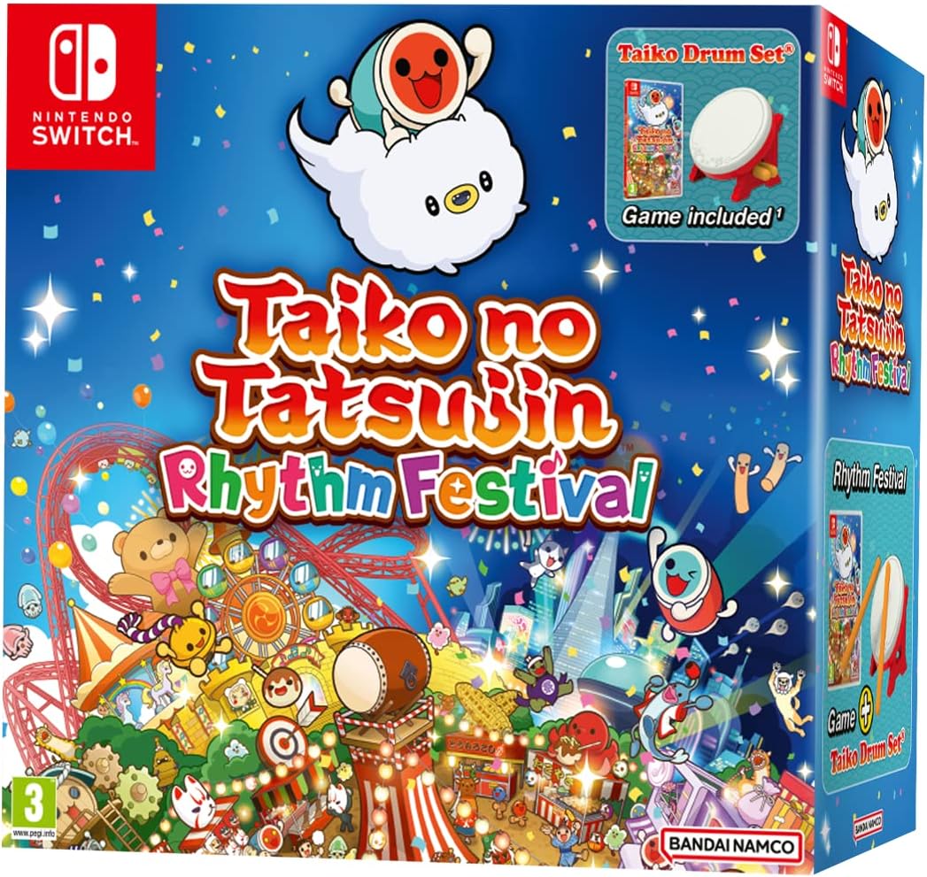 Taiko no Tatsujin Rhythm Festival Taiko Drum Set SWITCH