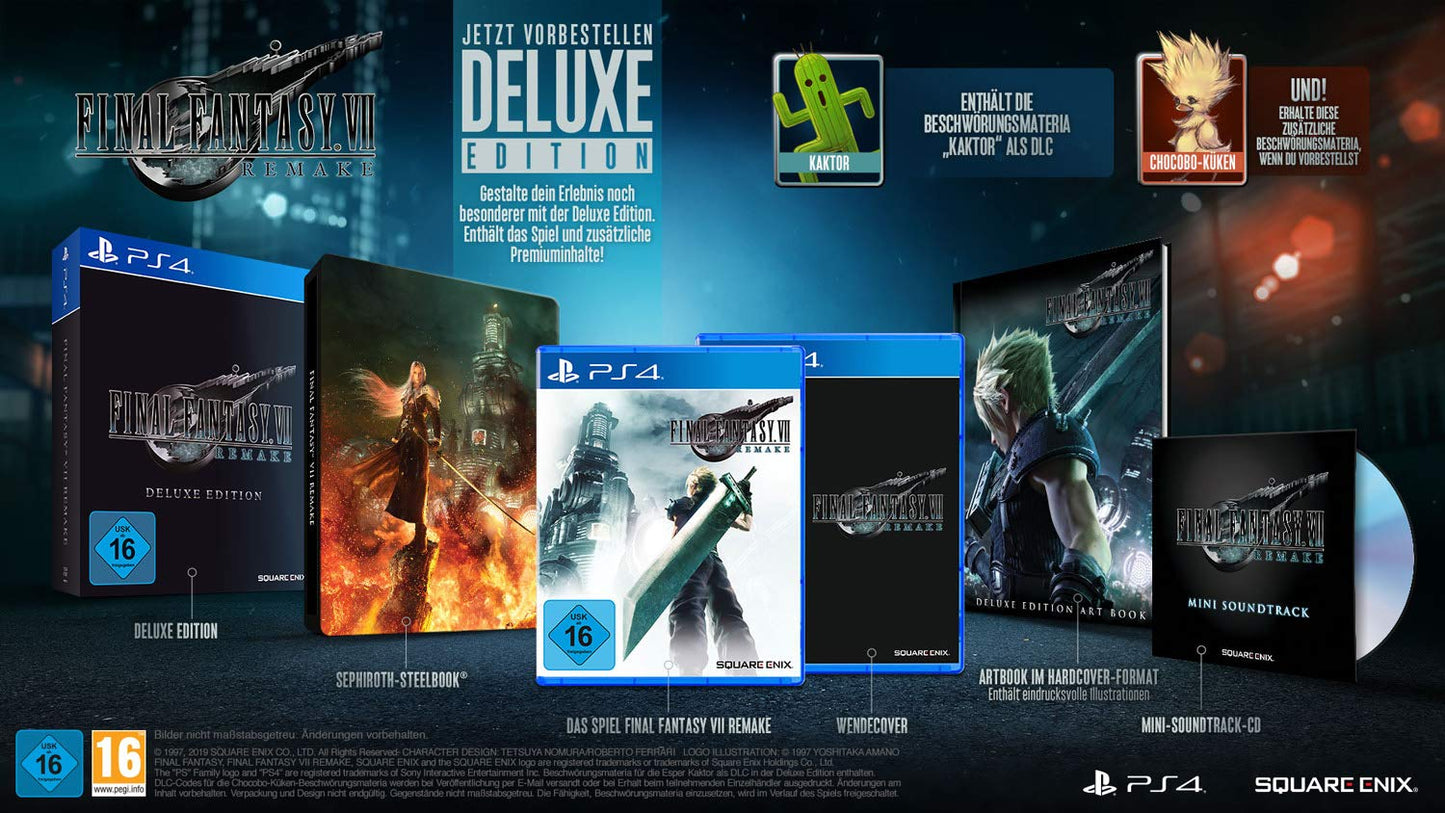 Final Fantasy VII Remake Deluxe Edition PLAYSTATION 4 (Importación alemana)