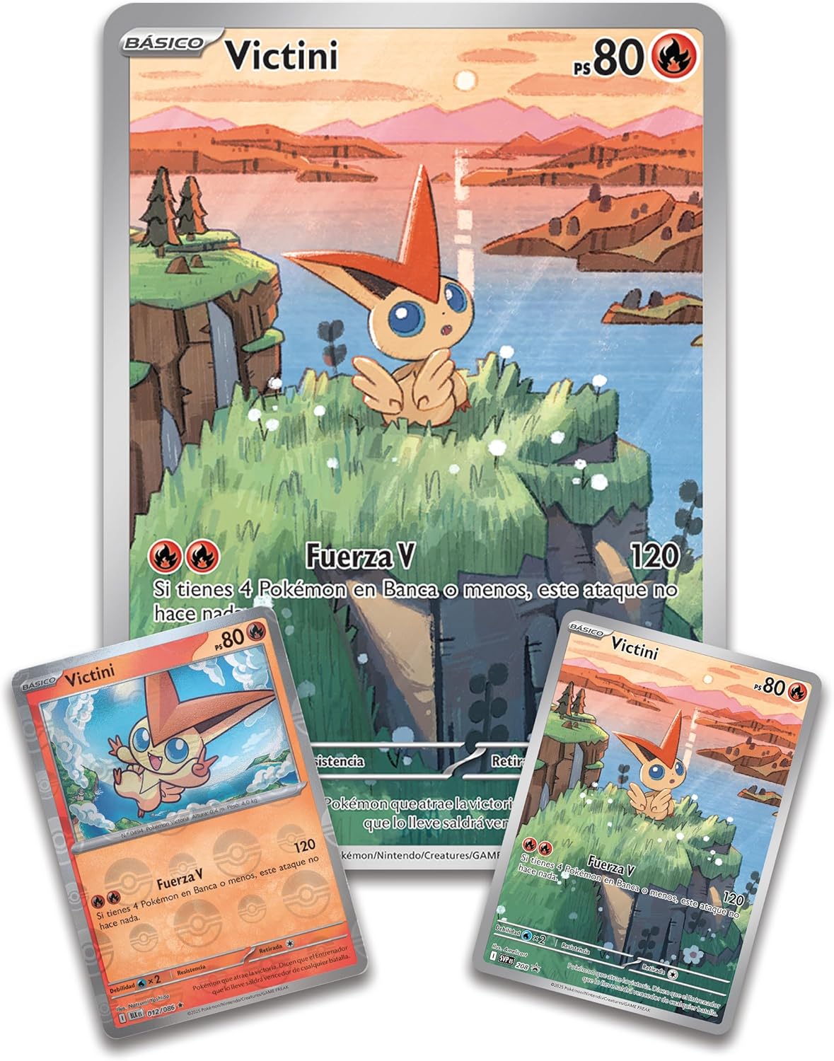 Colección Ilustración Victini Fulgor Negro y Llama Blanca Pokemon TCG Castellano