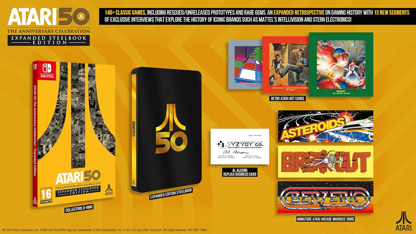 Atari 50 The Anniversary Celebration Expanded Edition Steelbook SWITCH