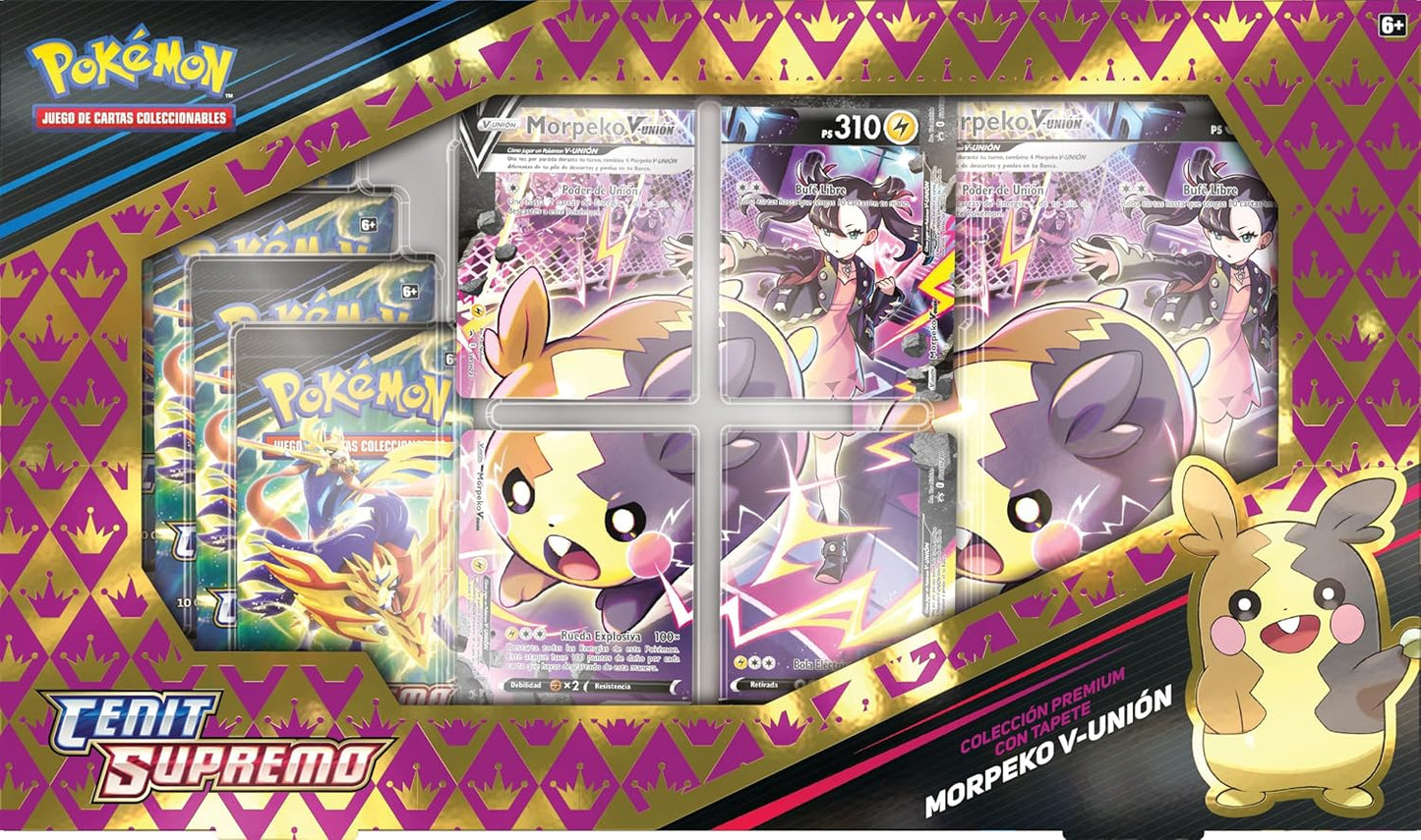 Coleccion Premium con Tapete Morpeko V-Union Pokemon TCG Castellano