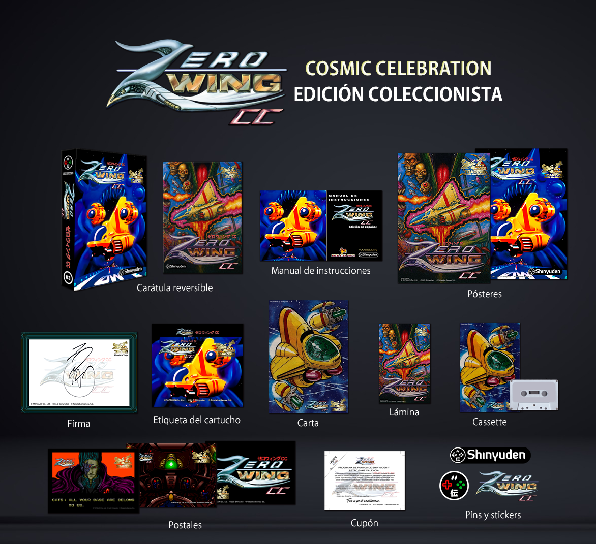 Zero Wing CC Cosmic Celebration Shinyuden MEGA DRIVE