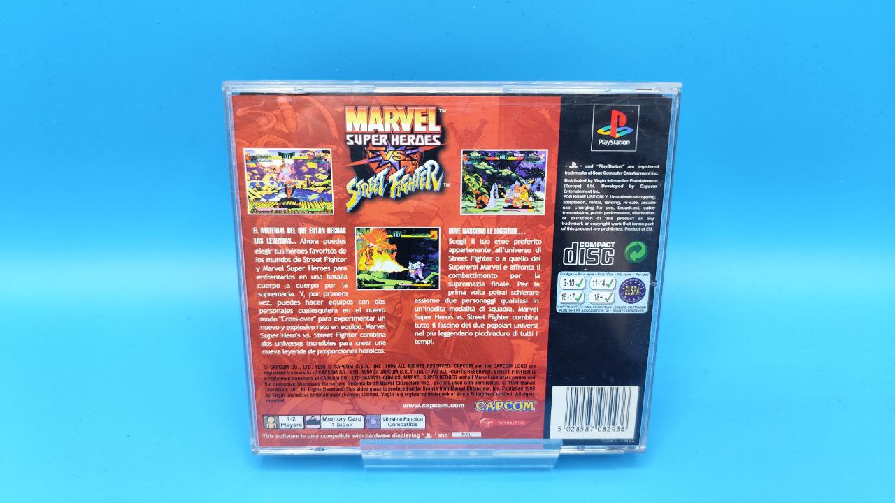 Sin Manual Marvel Super Heroes VS Street Fighter PLAYSTATION