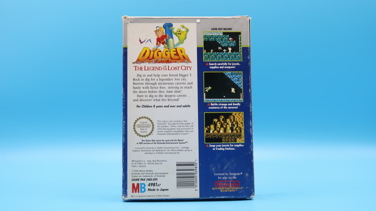 Sin Manual Digger T.Rock The Legend of Lost City NINTENDO NES