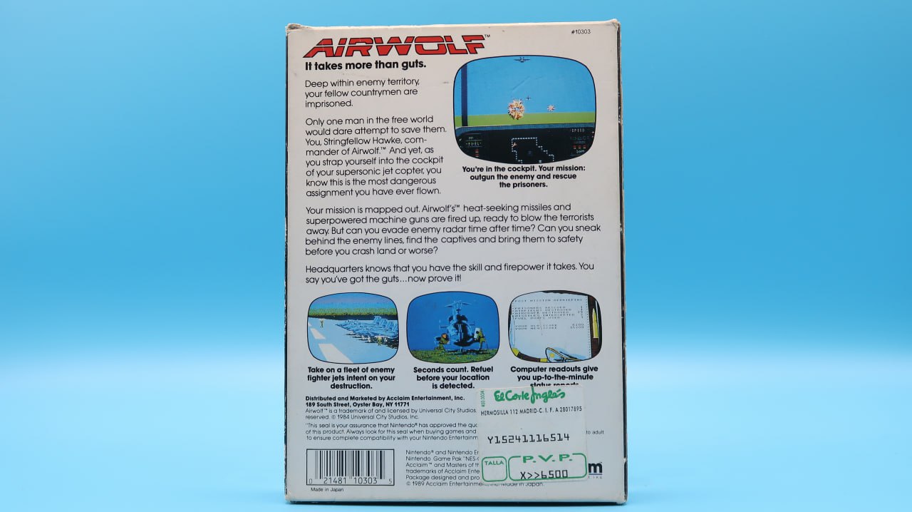 Airwolf NINTENDO NES