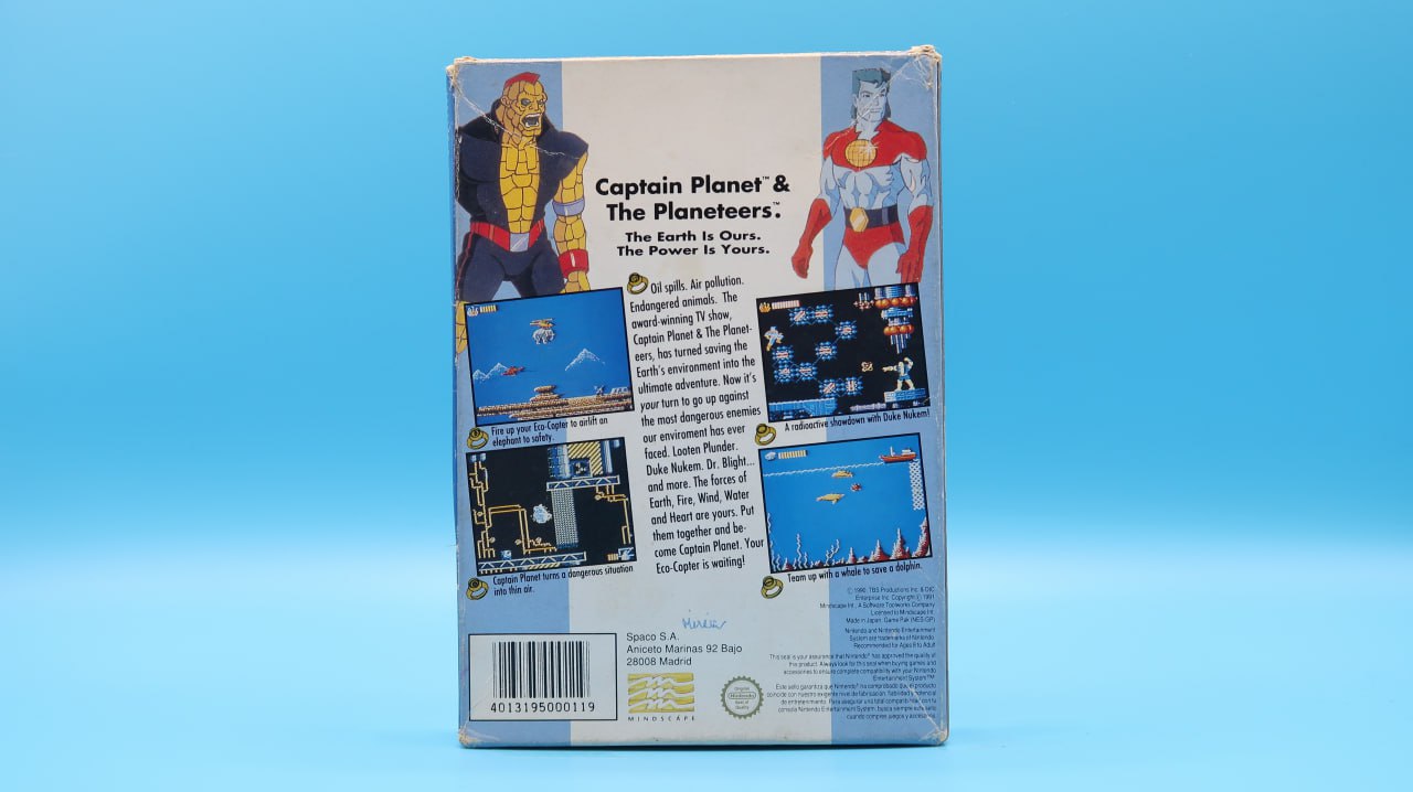Sin Manual Captain Planet and the Planeteers NINTENDO NES