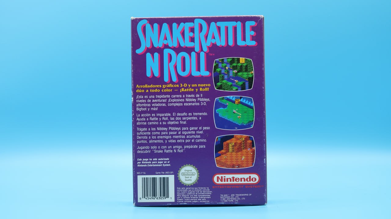 Sin Manual Snake Rattle N Roll NINTENDO NES