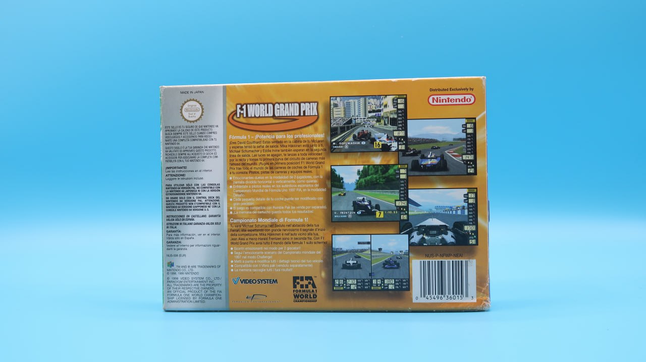 Sin Manual F-1 World Grand Prix Players Choice NINTENDO 64