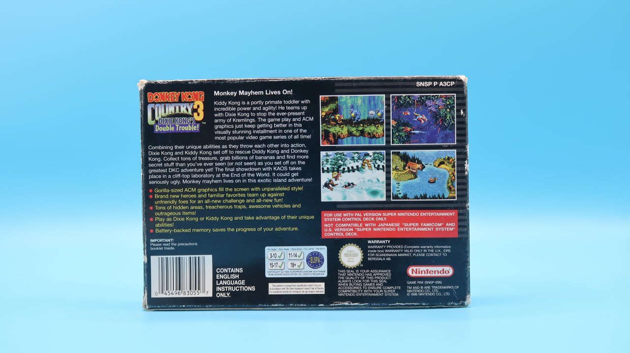 Sin Manual Donkey Kong Country 3 SUPER NINTENDO (Importación inglesa)