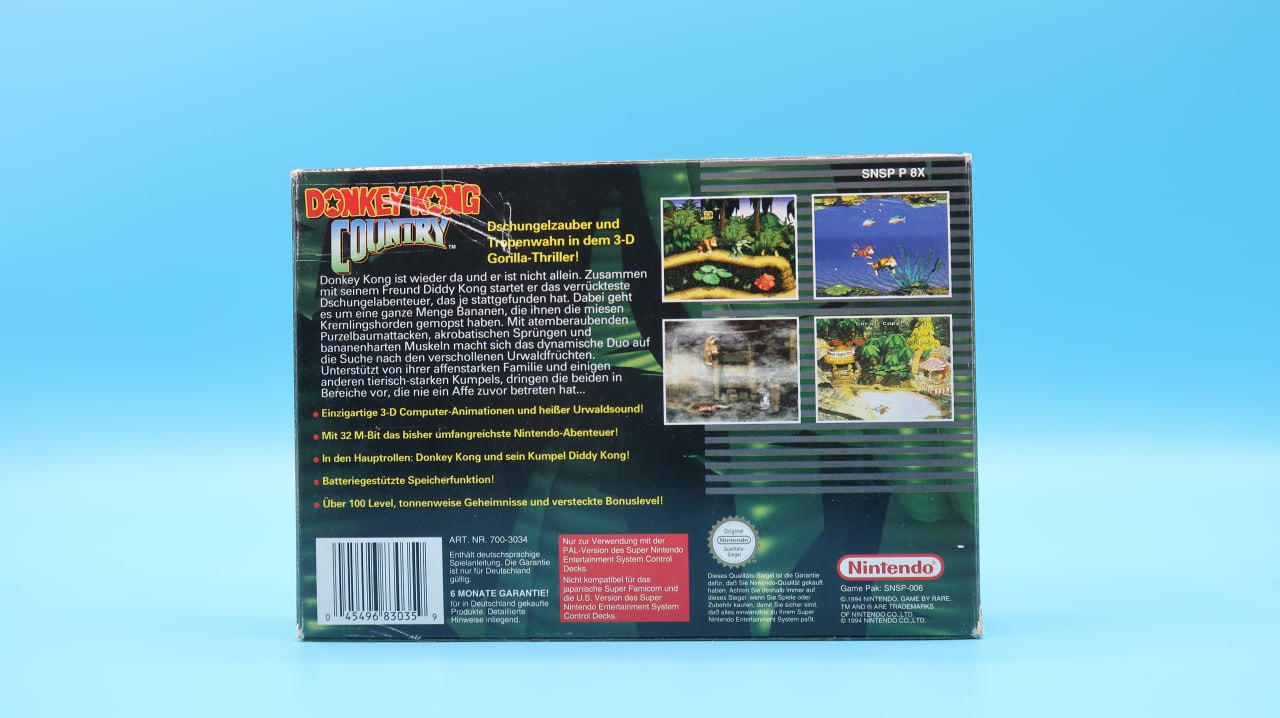 Donkey Kong Country SUPER NINTENDO (Importación alemana)