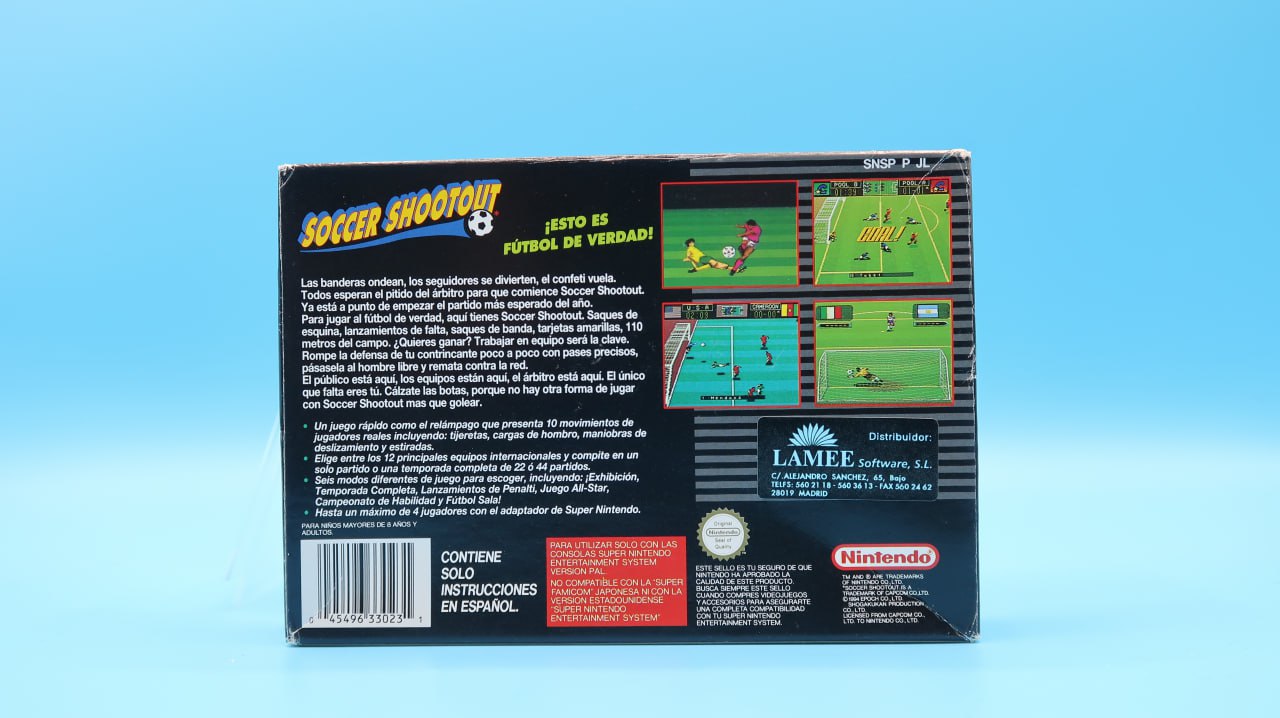 Sin Manual Soccer Shootout SUPER NINTENDO