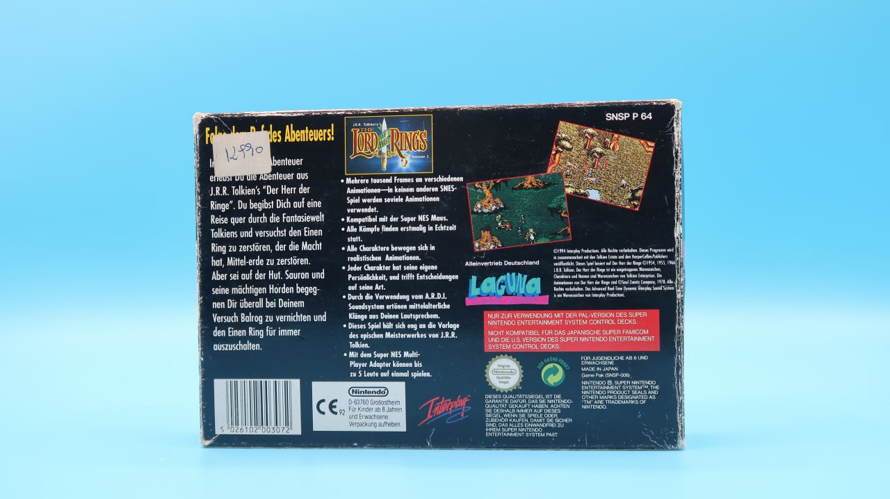The Lord of the Rings SUPER NINTENDO (Importación alemana)