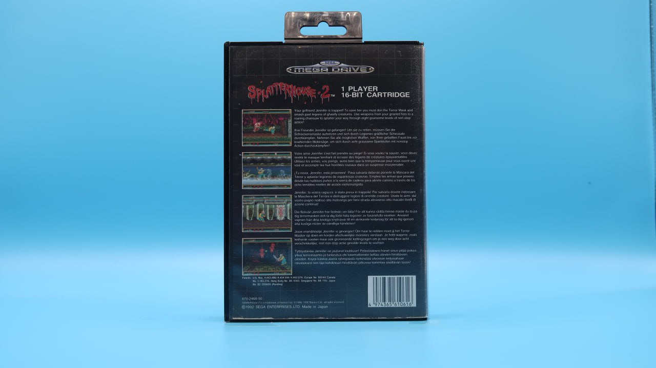 Sin Manual Splatterhouse 2 MEGA DRIVE