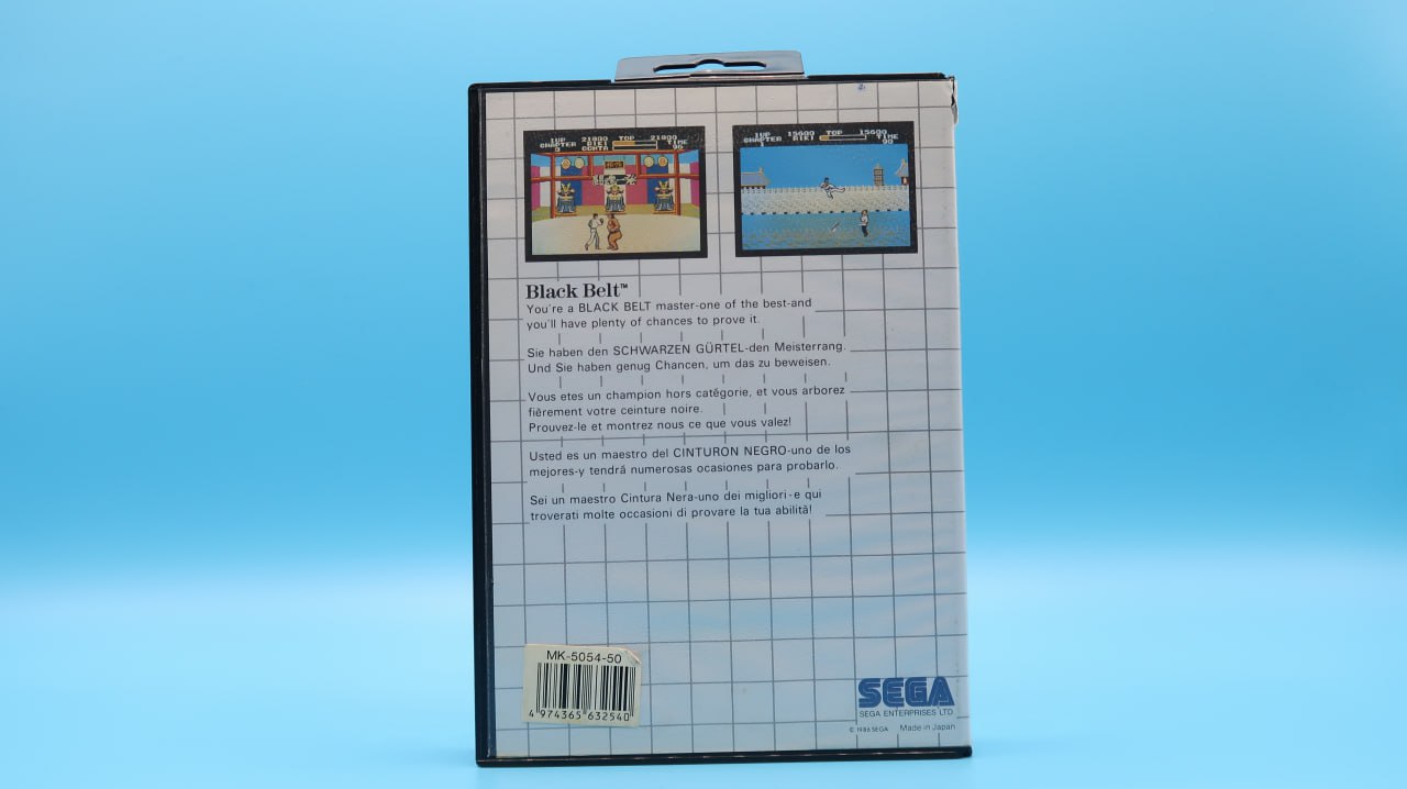 Sin Manual Black Belt MASTER SYSTEM