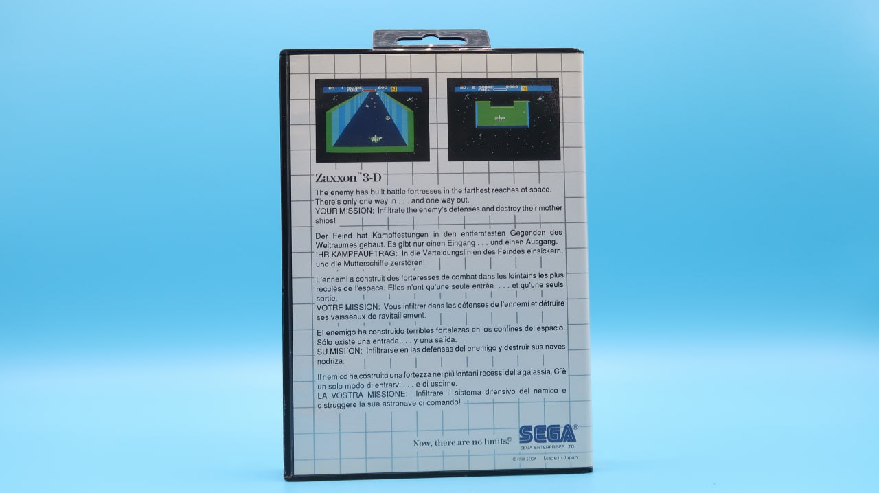 Sin Manual Zaxxon 3D MASTER SYSTEM