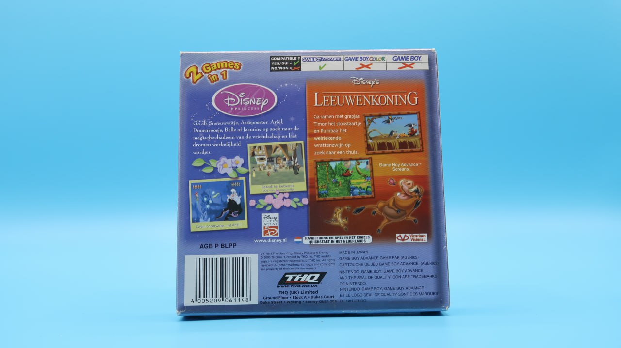 Disney Princesas + El Rey Leon GAME BOY ADVANCE (Importación holandesa)