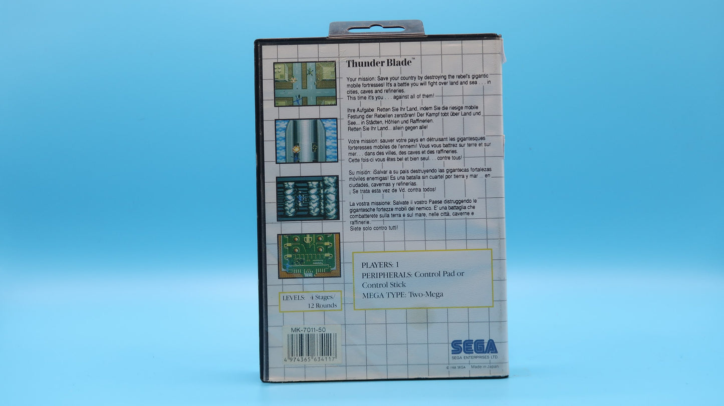 Sin Manual Thunder Blade MASTER SYSTEM