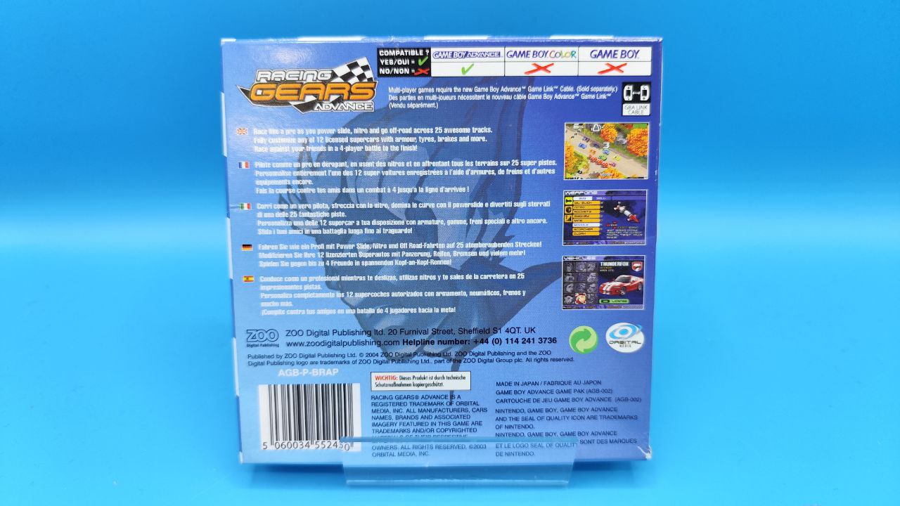 Racing Gears Advance GAME BOY ADVANCE
