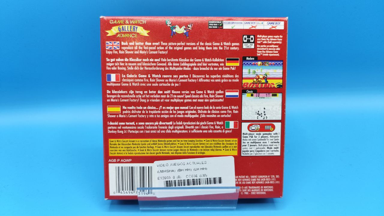 Game and Watch Gallery Advance GAME BOY ADVANCE
