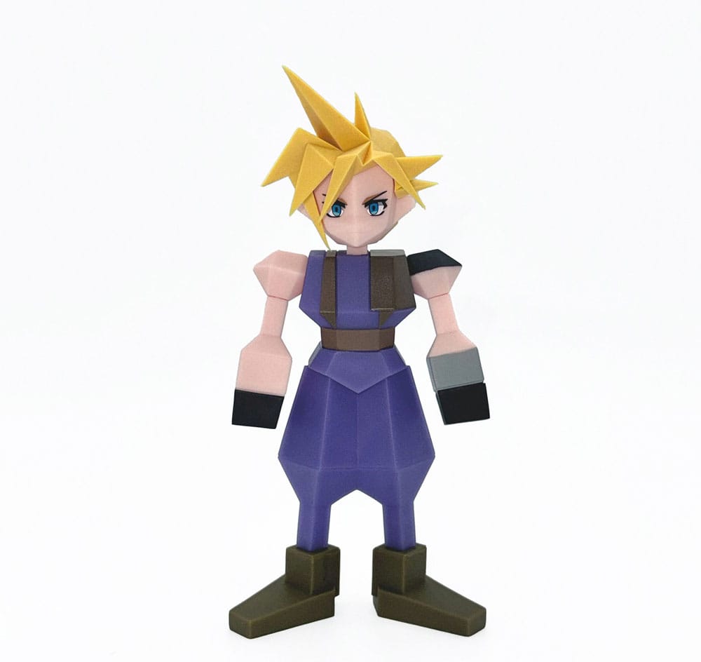 Figura Polygon Cloud Strife Final Fantasy VII 15cm