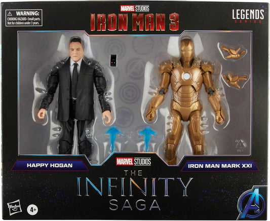 Pack Figuras Happy Hogan and Iron Man Mark XXI The Infinity Saga Hasbro