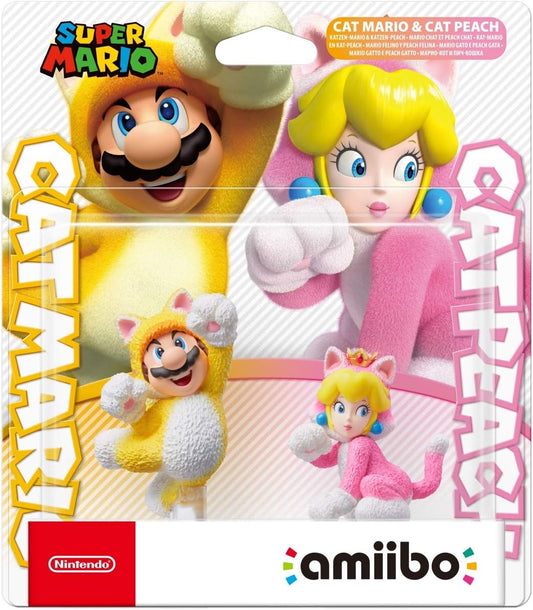 Pack Amiibo Mario y Peach Felinos Super Mario 3D World Collection
