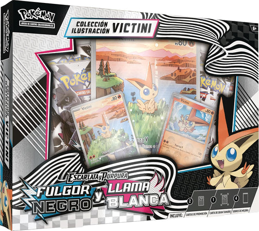 Colección Ilustración Victini Fulgor Negro y Llama Blanca Pokemon TCG Castellano