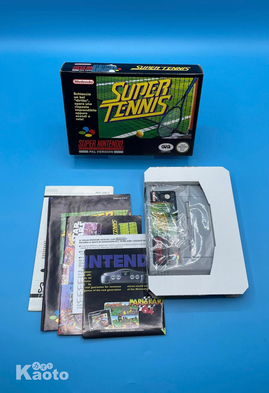 Super Tennis SUPER NINTENDO (Importación italiana)