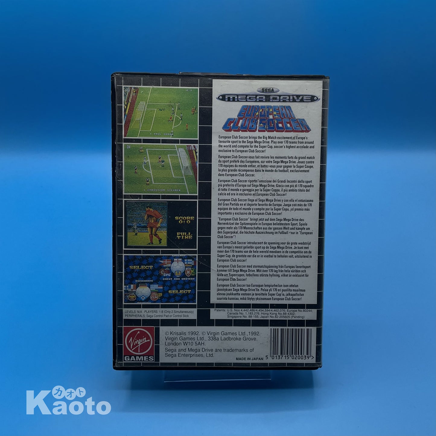 European Club Soccer MEGA DRIVE