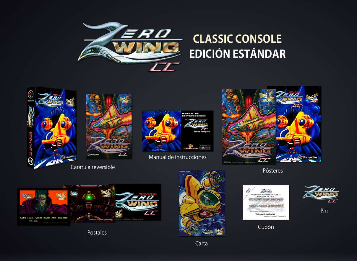 RESERVA Zero Wing CC Classic Console Shinyuden MEGA DRIVE