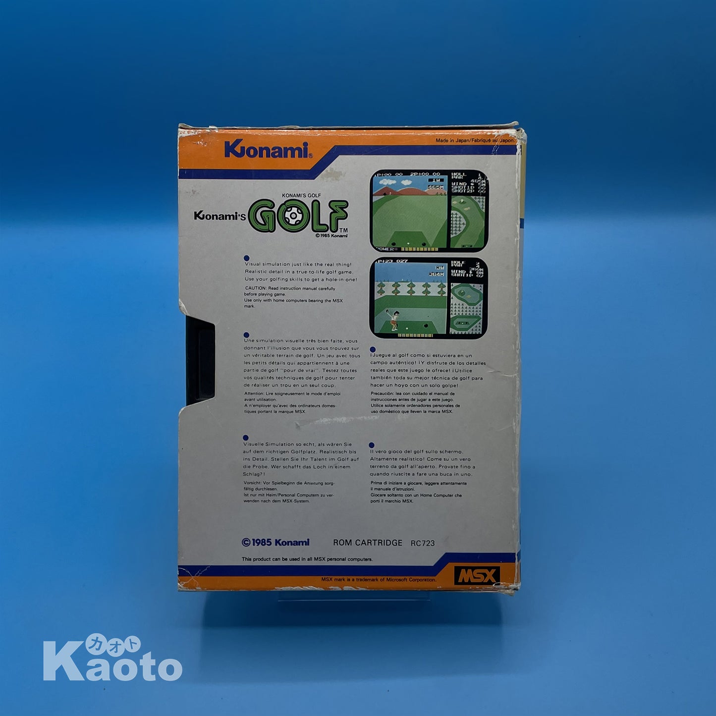 Sin Manual Konami's Golf MSX