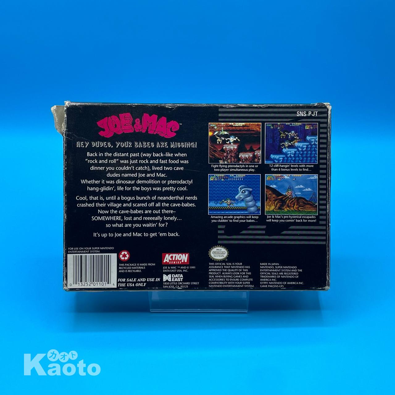 Sin Manual Joe and Mac SUPER NINTENDO (Importación americana)