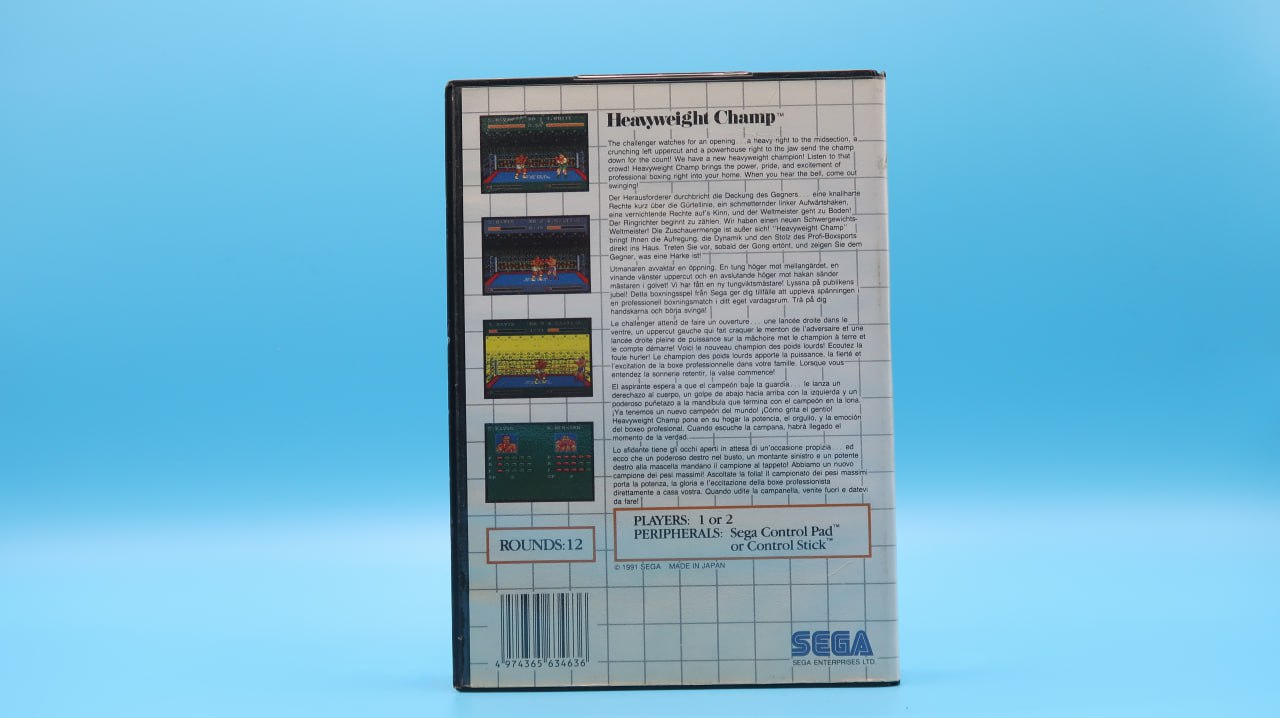 Sin Manual Heavyweight Champ MASTER SYSTEM