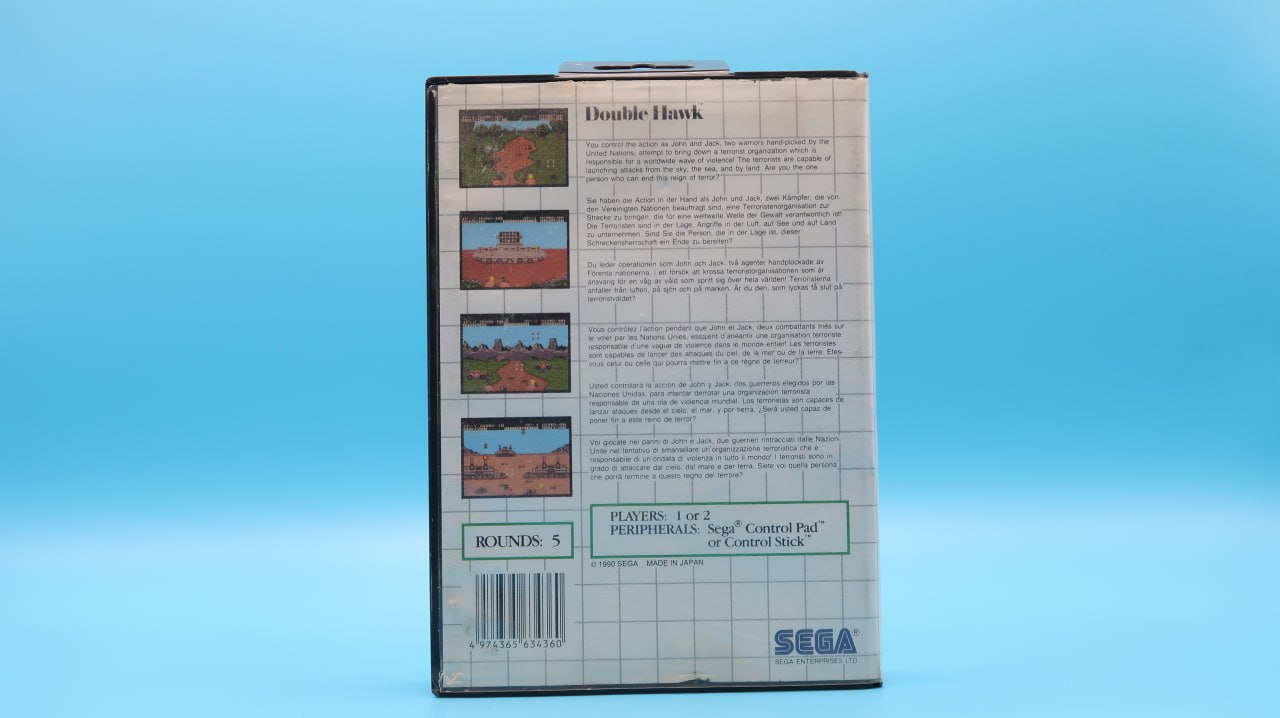 Sin Manual Double Hawk MASTER SYSTEM