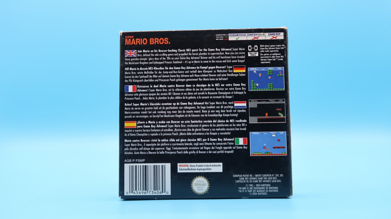 Super Mario Bros NES Classics GAME BOY ADVANCE