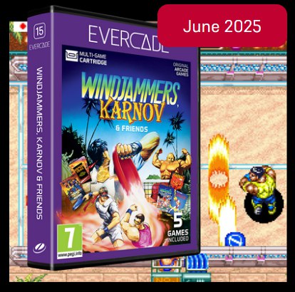 Cartucho Evercade Windjammers, Karnov and Friends Nº15