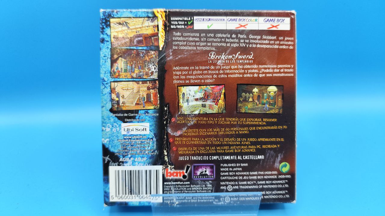 Broken Sword La Leyenda de los Templarios GAME BOY ADVANCE