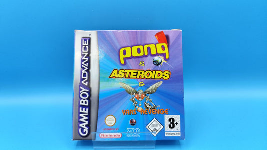 Pong and Asteroids and Yars Revenge GAME BOY ADVANCE